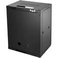thumbnail image 3 of Choco Moon 15U Server Rack Cabinet, Wall-Mounted Network Enclosure with 18" Lockable Glass Door, Secure Data Storage Solution, 3 of 4