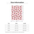 thumbnail image 5 of Sikiie Strawberry Floral Cozy Flannel Fleece Throw Blanket: Lightweight & Thick for All Seasons - Perfect for Women, Men, & Kids"80"x60", 5 of 6
