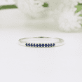 thumbnail image 3 of Earth Gems Jewelry Cubic Zircon Stacking Ring Sterling Silver Blue Gemstone Minimalist Jewelry for Women, 3 of 5