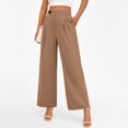 thumbnail image 2 of Women's Wide Leg Palazzo Pants High Waisted Business Casual Trousers for Work and Dressy Outfits Comfortable Stretch Fabric Flowy Elegant Design, 2 of 2
