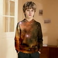 thumbnail image 5 of Girls Sweatshirts Galaxy Print Pullover Hoodie Top Casual Comfy Hoodies for Girls Size 3-4Y, 5 of 8