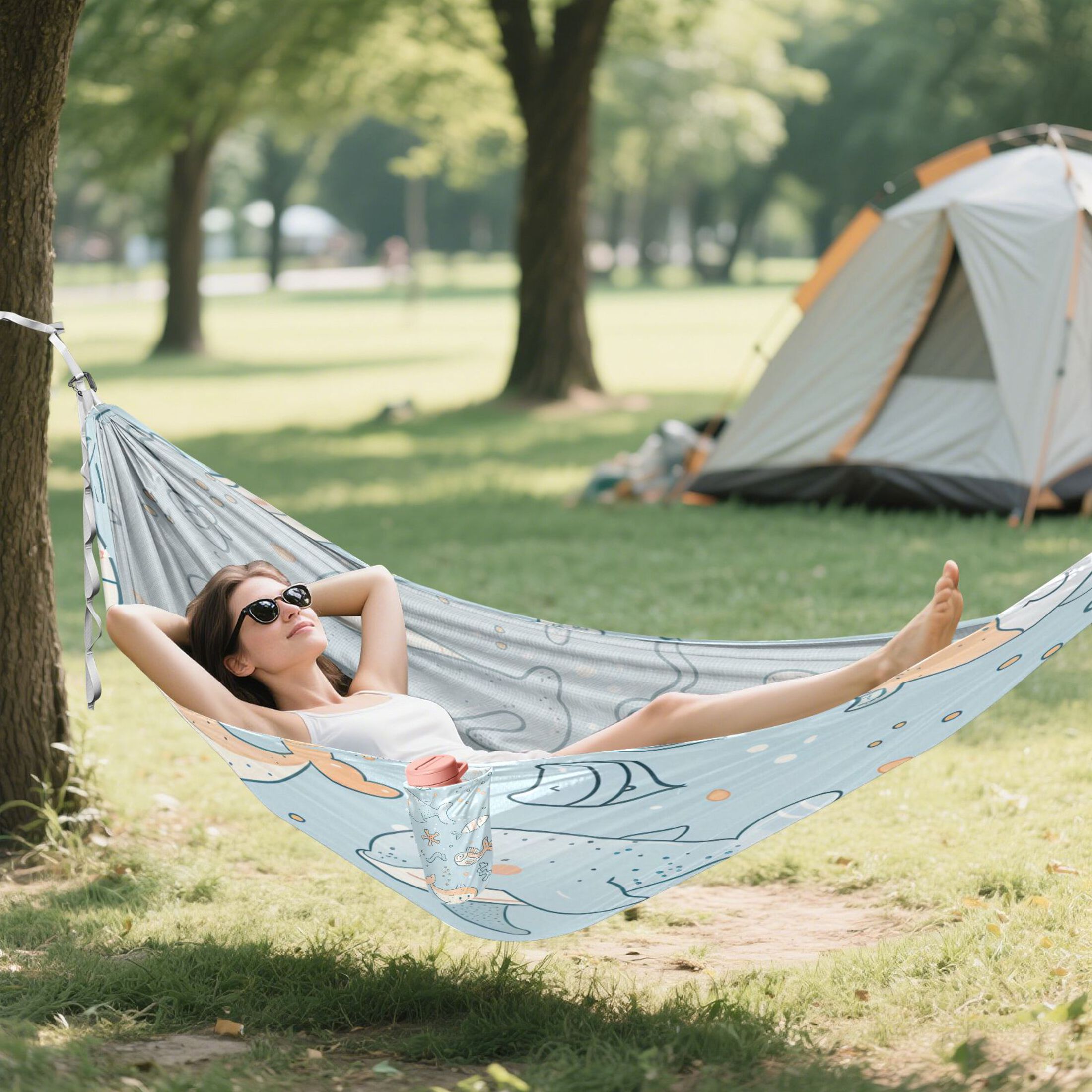Hammock Camping Hammock Nylon Portable Hammock Travel Camping Hammock Cute Fish