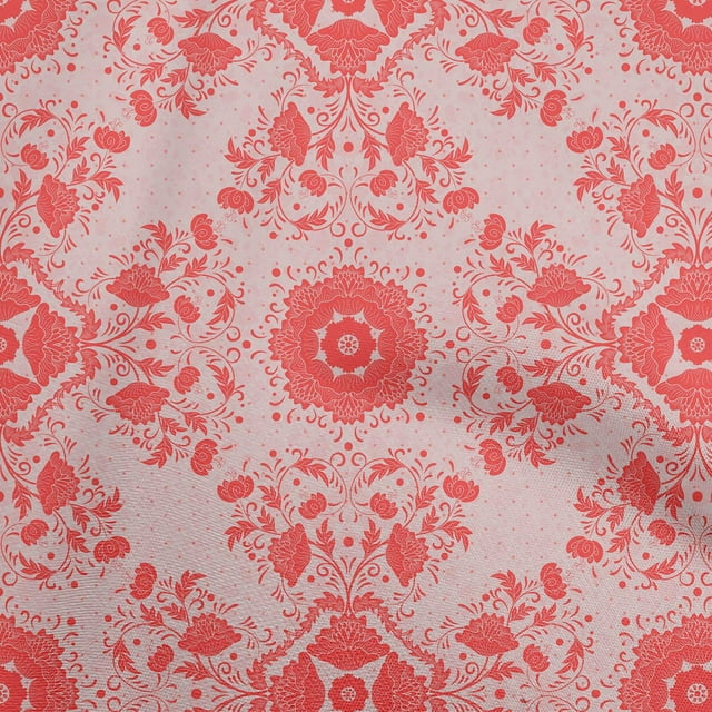 oneOone Cotton Jersey Pink Fabric Asian Block Tile Sewing Craft Projects Fabric Prints By Yard 58 Inch Wide