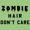 thumbnail image 2 of Girl's Lost Gods Halloween Zombie Hair Don't Care  Graphic Tee Green Apple X Small, 2 of 4