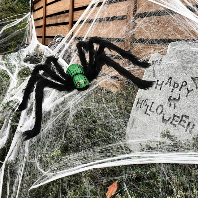 Sentmoon Articles en Sol du Jour Halloween Crâne de Simulation Grande Araignée Ornement Araignée 75 cm jusqu'à 40 % de Rabais