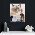 thumbnail image 4 of ONETECH Siamese Cat Brushing Teeth Painting Wall Poster Watercolor Art Photo Print Pet Drawing Bathroom Gig Funny Bath Room Tub Washroom,, 4 of 4