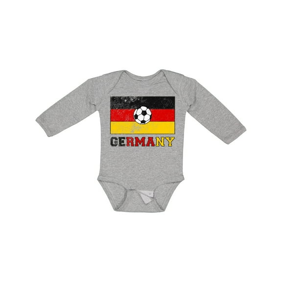 Inktastic German Soccer Boys or Girls Long Sleeve Baby Bodysuit
