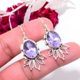 thumbnail image 3 of Colour Changing Alexandrite Designer Handmade 925 Sterling Silver Earring 1.64" E83138, Christmas Gift, 3 of 4