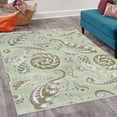 thumbnail image 2 of Floral Decorative Rug, Paisley Flower Classic Turkish Oriental Design Dots and Leafs Illustration, Quality Carpet for Bedroom Dorm and Living Room, 6 Sizes, Pale Green, by Ambesonne, 2 of 4
