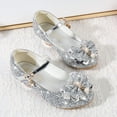 thumbnail image 6 of WYQLFSB Toddler Beach Sandals Toddler Little Infant Slippers Kid Girls Dress Pumps Glitter Sequins Princess Bowknot Low Heels Party Dance Shoes Rhinestone Sandals Glitter Sequins Bowknot Low Toddler, 6 of 6