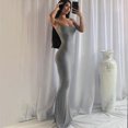 thumbnail image 1 of Satén Slip sin mangas espalda descubierta Maxi vestido mujer 2023 Y2k verano Bodycon elegante Sexy trajes señoras fiesta de cumpleaños Club Sundress Tan Jianjun  unisex, 1 of 2