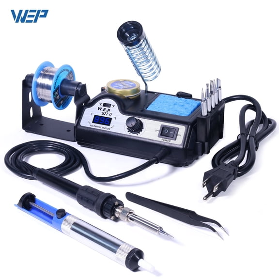 WEP Soldering Station 927 II with Soldering Iron, Tweezer, Stand, and Tips