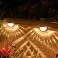 thumbnail image 6 of SolarEra 4 Pack Outdoor Solar Fence Lights, Waterproof Solar Deck Lights Wall Mount LED Hemispherical Shape Lights for Garden Yard Post Steps Stair Outdoor Christmas Decorations, Cold White, 6 of 8