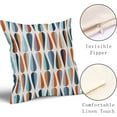 thumbnail image 2 of Mid-Century Pillow Covers 20X20 Inch Blue Orange Drop Shapes Square Pillow Cases Modern Retro Linen Throw Pillows Set of 2 Home Decor for Living Room Couch Cushion Porch Outdoor, 2 of 6