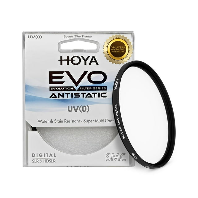 Filtro UV Hoya EVO antiestático de 82 mm con revestimiento SMC de 16 capas