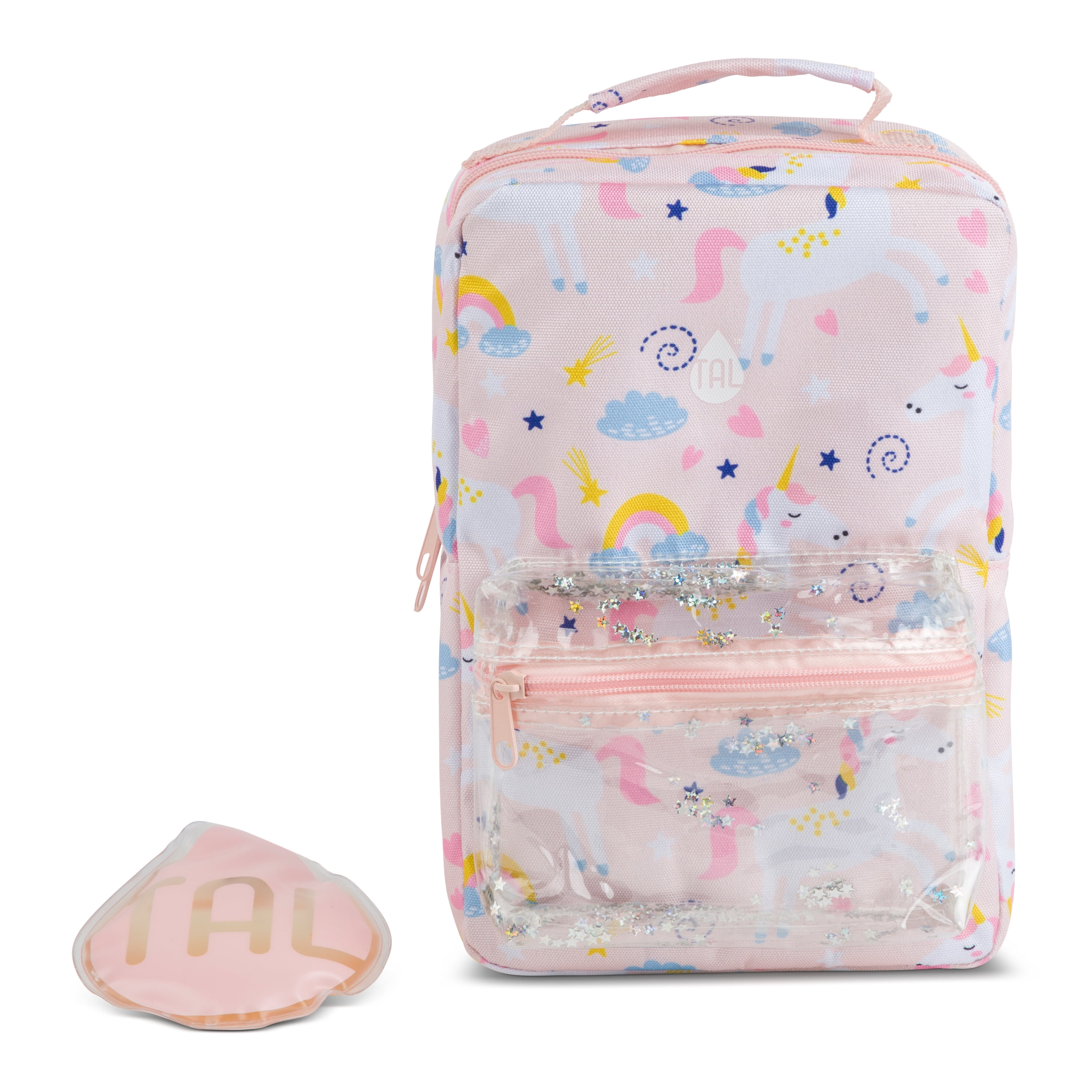 TAL Kids Insulated Lunch Bag, White Unicorns
