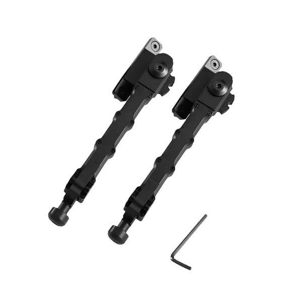 Set of 2pcs Metal Bipod Two Legged Stand Split Designing Quick Setup and Easy Portability On Any Terrains