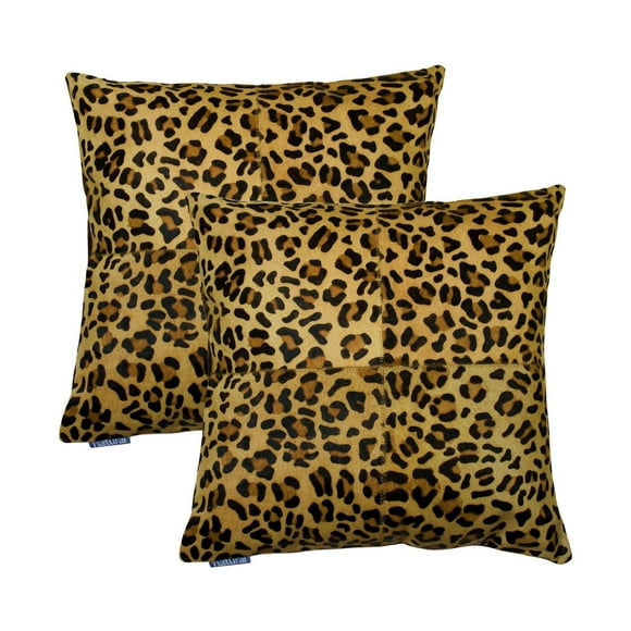 COUSSINS TORINO QUATTRO EN PEAU DE VACHE 18"X18" 2 PQT