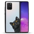 thumbnail image 2 of FINCIBO Slim TPU Bumper + Clear Hard Back Cover for Samsung Galaxy S10 Lite 6.7" 2020, Black Bombay Kitten Cat Hide And Seek, 2 of 6