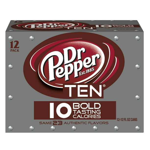 Dr Pepper TEN Bold Tasting Calories, 12 Fl. Oz., 12 Count