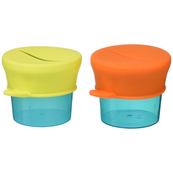 Tapa para vaso de snack Boon SNUG verde con 2 recipientes apilables