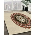 thumbnail image 2 of Ahgly Company Indoor Square Patterned Vanilla Gold Area Rugs, 7' Square, 2 of 6