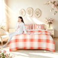 thumbnail image 5 of Manfei Modern Checkered 7 Pieces Full Size Bedding Sets,Festive Christmas Full Size Bed in a Bag,Orange Red,Christmas Reversible, 5 of 7