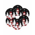 thumbnail image 7 of 15 Inch Round Placemats Set of 6, Black Plaid Christmas Non Slip Heat Insulation PP Table Mats, Snowman Gifts Xmas Tree Winter Snowflake Washable Place Mats for Kitchen Dining Party Table Decor, 7 of 7