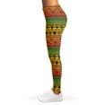 thumbnail image 3 of Rasta Tribal Pattern Print Leggings, Art Sexy Yoga Leggings For Women., 3 of 5