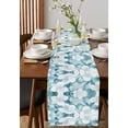 thumbnail image 4 of Watercolor Flowers Table Runner Cotton Linen 36 Inch Holiday Dresser Scarves, Spring Vintage Blue Floral Botanical Tablerunner for Kitchen Coffee Dining Bedroom Dinner Scarf Décor 13''x36'', 4 of 9
