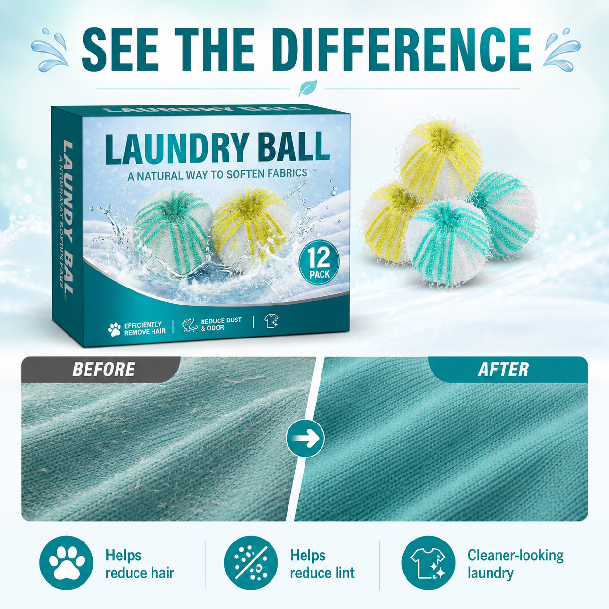 Hackerdom Pet Hair Remover Laundry Balls 12-Pack photo 7