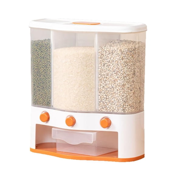 Tanque De Almacenamiento De Granos Montado En La Pared Dispensador De Alimentos Secos Cubo De Arroz Caja De Almacenamiento Para Granos Frijoles De Arroz Yuarrent HA035110-00
