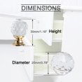 thumbnail image 4 of Perillas de cristal de 20 mm de diámetro, tiradores para puertas de muebles de oficina en casa, decorativos color dorado, 6 piezas, 4 of 7