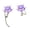 Purple, variant on Stylish DevilHang1ngEarrings Sturdy Alloy Materials with Elegant Designs Ear Daily Decoration for Fashionable Lovers