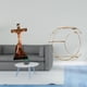 thumbnail image 2 of Estatua de la Madre María con cruz de Jesús, escultura de resina, adorno de pared, estante colgante de metal de 3 niveles, decoración adecuada para ca, 2 of 8