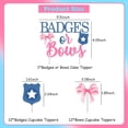 thumbnail image 6 of Badges or Bows Gender Reveal Cake Topper Decorations with Blue Badges and Pink Bow Cake Toppers for He or She Pink and Blue Boy or Girl What Will Baby Be Gender Reveal Baby Shower, 6 of 6