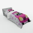 thumbnail image 3 of Ambesonne Pug Bedding Set 4 Pcs, Dog Driving on Car, Queen, Pink Yellow, 3 of 3