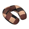 thumbnail image 2 of Travel Pillow Memory Foam, Head Neck Support Airplane Pillow For Traveling, Car, Home, Travel Neck Flight Pillow 12 Inches Rosybrown Buffalo Plaid Check Tartan Scotland_4, 2 of 8