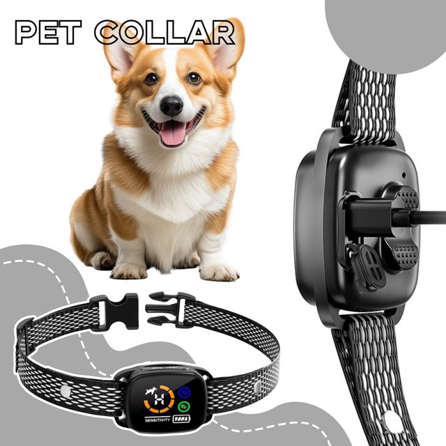 Dog Bark Collar, Automatic Bark Collar With Adjustable Sensitivity For Large Medium Dogs, Humane No Bark Control Collar With Beep Vibration, Smart Anti Barking Collars