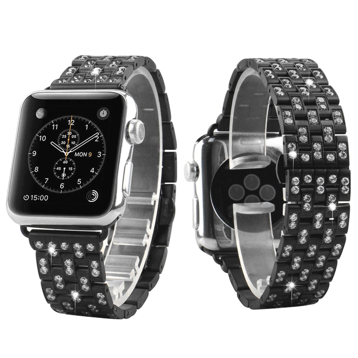 Stainless Steel 38mm Apple Watch Bracelet Apple Series 1 Black Band