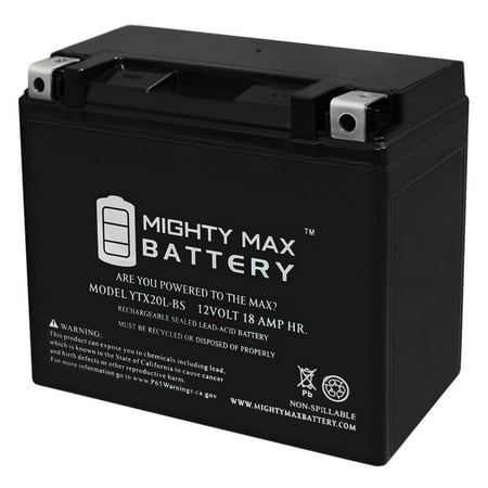 YTX20L-BS Battery for Yamaha YFM700FG Grizzly 700 FI 4x4 07-12