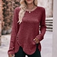 thumbnail image 2 of SRZYMJ Women's Long Sleeve Round Neck Pullover Sweater Tops for Everyday Casual Wear Comfort, 2 of 6