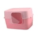 thumbnail image 5 of Caja de arena para mascotas completamente cubierta, inodoro para gatos, arenero, suministros de limpieza para mascotas con Rosa, 5 of 9