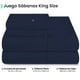 thumbnail image 2 of Sabanas Lisas Ubbe, Tamaño King Size, Color Azul Marino, 4 Piezas, 2 of 7