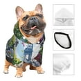 thumbnail image 3 of Honeii Parisian Cafe With Eiffel Print Small Dog Hoodies Pet Hooded Sweatshirts Fall Winter Puppy Cat Sweaters Warm Clothes for Small Dogs Outfits Costume-Large, 3 of 7