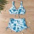 thumbnail image 5 of EWASWON Women's Tie-Dye Adjustable Bikini Set – High-Waisted and Butt-Lifting,Blue,Size M, 5 of 6