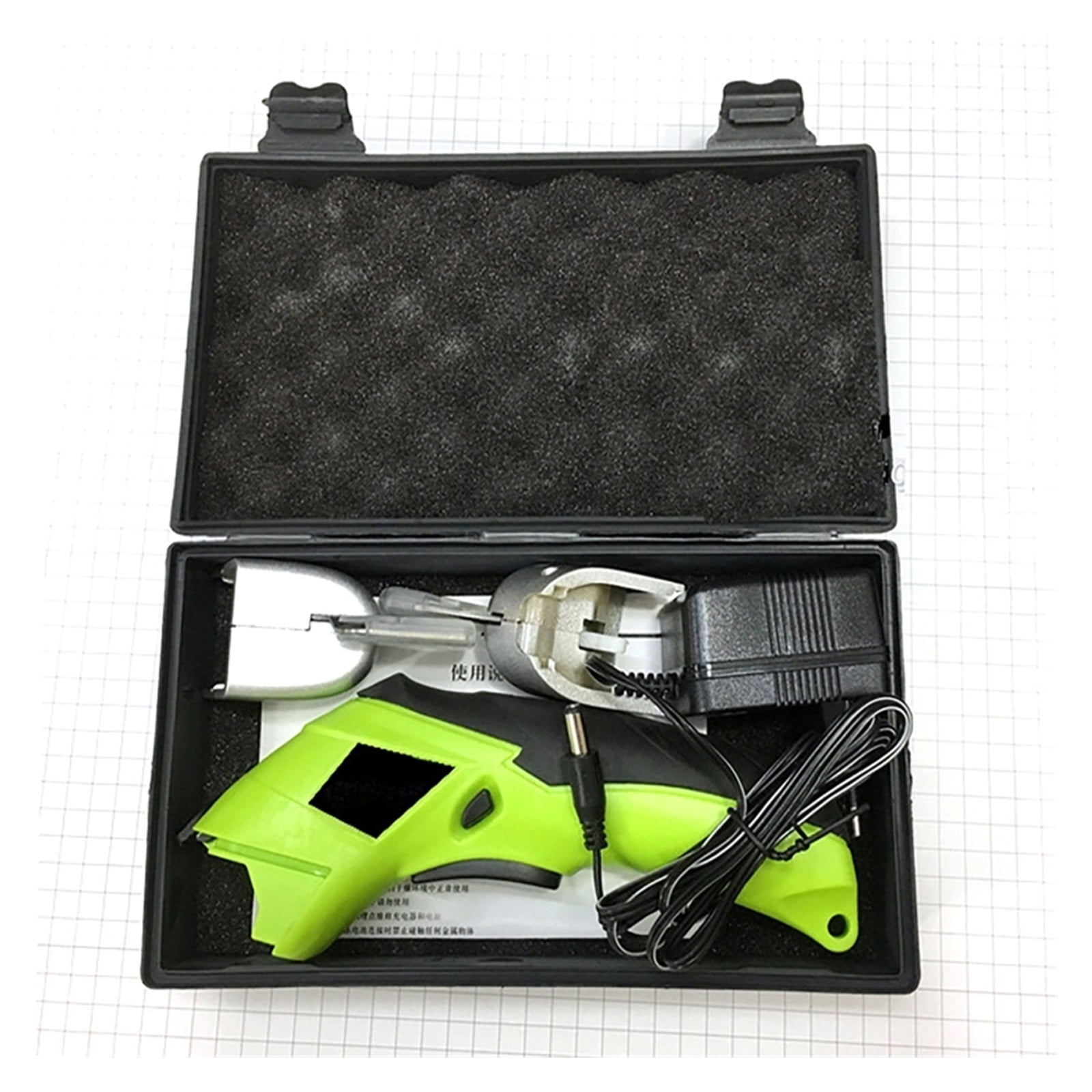 Electric Scissor Auto Cutter Cordless With 2 Blades Simplicity Household Cutting Garment Fabric Underwear Leather Portable ,Sharp & Durable