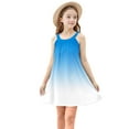 thumbnail image 6 of Ashirexll Girls Summer Dress, Girls Dresses Size 10-12, Children Fashion Casual Slip Dress Gradient Color Sleeveless Camisole Summer Dress, 6 of 7