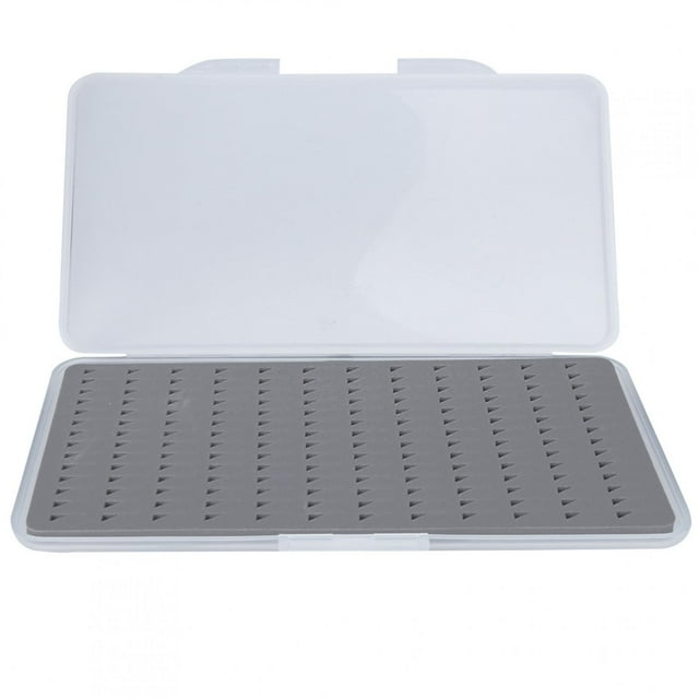 Caja ligera de ABS para aparejos de pesca con mosca, estuche para señuelos tipo anzuelo con accesorio de espuma