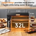 thumbnail image 6 of 5-in-1 Indoor Electric Grill with Rotisserie & Skillet - 32L Capacity, Sunmaki 1800W Countertop Vertical Rotisserie Oven for Roasting Chicken, Meat & Sausages, 6 of 8